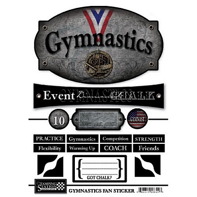 Stamping Station - Gymnastics Fan Sticker